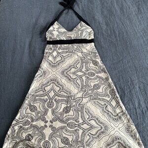 Black and White Patagonia Iliana Halter Dress